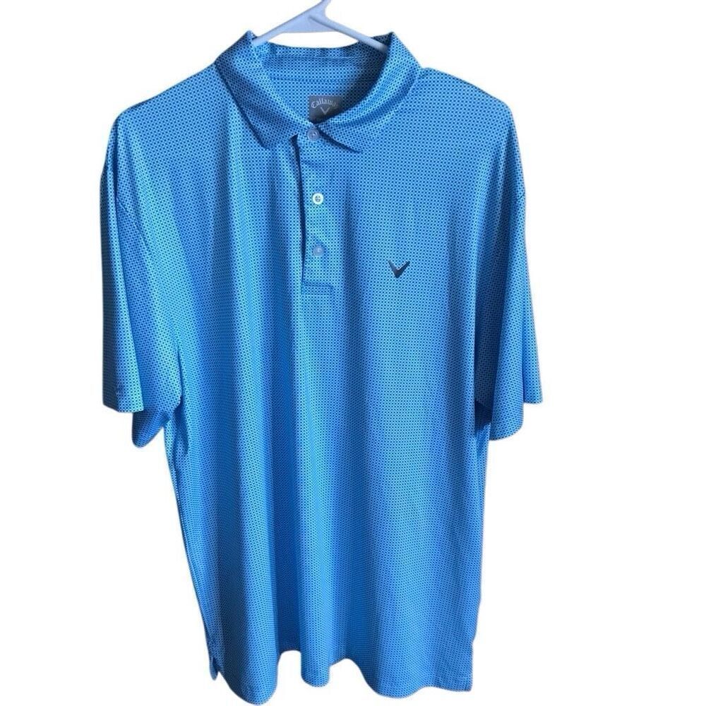 Callaway golf polo opti Dri men’s Size Large blue short sleeve athletic